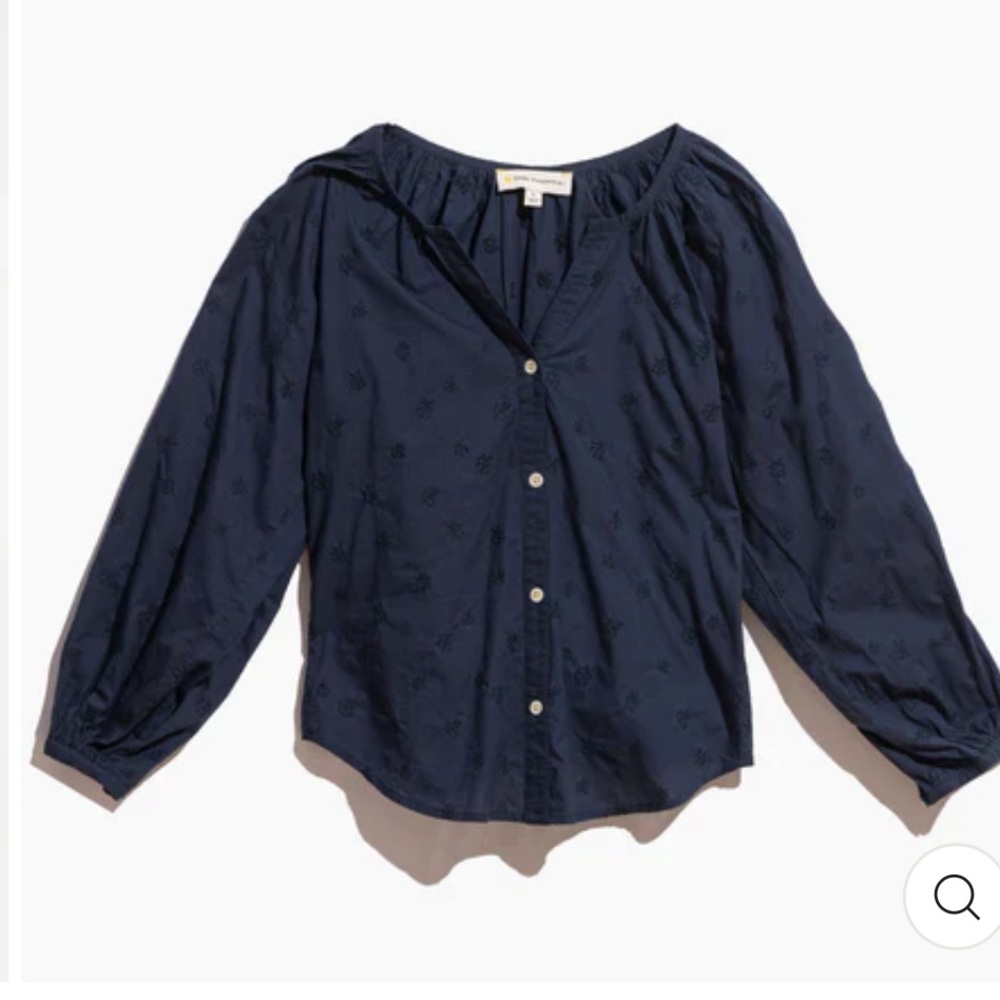 Kerri Rosenthal Charlie Blouse in indigo size Small